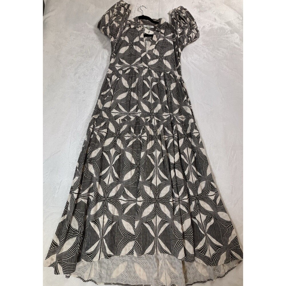 Anthropologie Carolita Printed Tiered Shirt Black & White Dress Size XS NWT